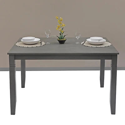 Table de salle à manger Nellie en bois massif K-Living en gris