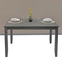 Table de salle à manger Nellie en bois massif K-Living en gris