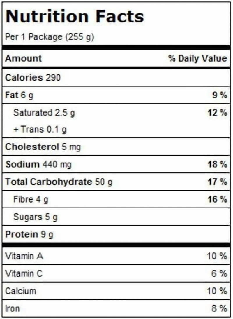 SOS SIG SANTEFE ST RC & BNS 255G 12, Packaged Meal, Frozen, SOS SIG SANTEFE ST RC & BNS 255G 12