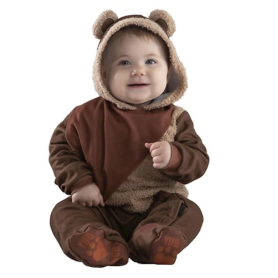 STAR WARS EWOK INFANT COSTUME - Minky Jumpsuit with Scarf, Hood, and Booties