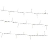 Mini guirlandes de Noël lumineuses dotées de 100 ampoules à incandescence de 19,2 pieds, transparentes, avec fil blanc Holiday Time Espace entre les ampoules de 3,25 po (8,2 cm)