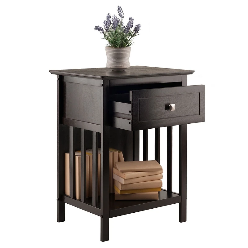 Winsome Table d'appoint Marcel fini Café