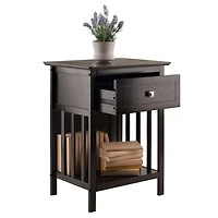 Winsome Table d'appoint Marcel fini Café