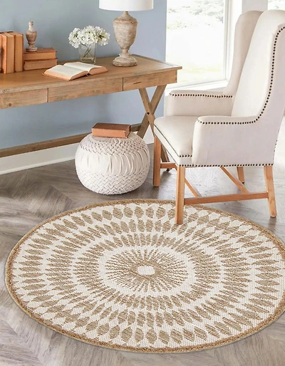 ECARPET Jute Style Area Rug for Bedroom, Living Room, Dining Room Manon Collection
