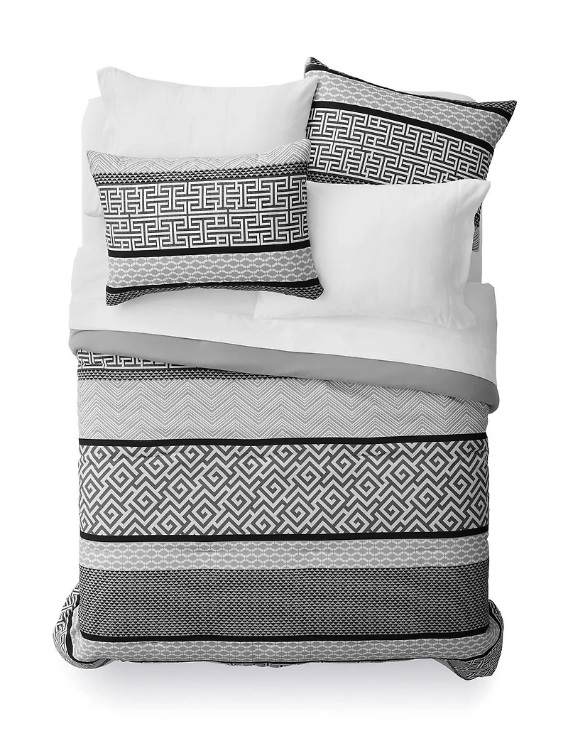 Mainstays Greek Key 7pc Bed in a Bag Set