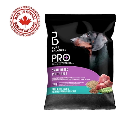 Pure Balance Pro+ Small Breed, Lamb & Rice Recipe Dry Dog Food, 100 g, 3.5 kg