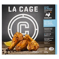 Ailes de poulet au poivre et sel marin La Cage 550g