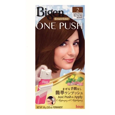 Bigen One Push Cream Color, No.2 - Lightest Brown