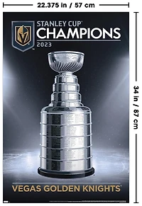 NHL Vegas Golden Knights - 2023 Stanley Cup Team Logo Wall Poster, 22.375" x 34"