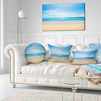 Designart Calm Blue Sea and Sky Canvas Wall Art