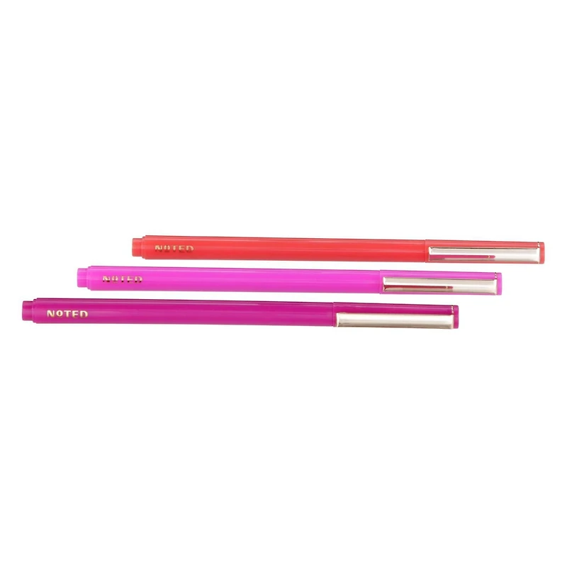 Noted by Post-it® Pens NTD-PEN3-PK-EF, Felt Tip, Pink, Post-it® Pens NTD-PEN3-PK-EF