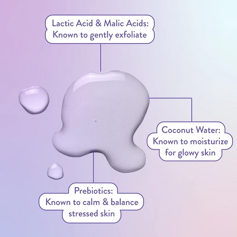 Bioré Tonique Hydratation et éclat de Bioré, avec eau de coco + prébiotiques + acide lactique, tonique pour peau sèche et sensible, 235 mL