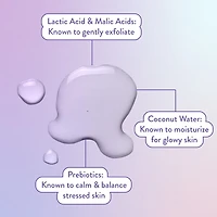 Bioré Tonique Hydratation et éclat de Bioré, avec eau de coco + prébiotiques + acide lactique, tonique pour peau sèche et sensible, 235 mL