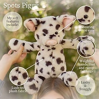 La peluche la plus douce au monde, Spots Piggy, Lushee, grande, 40 cm