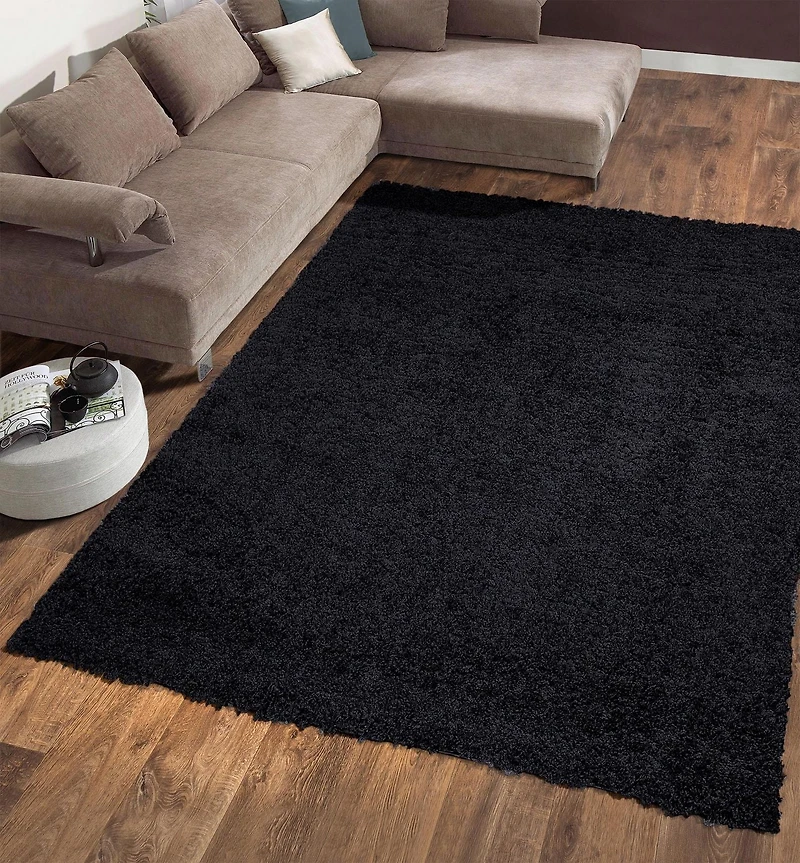 Ottomanson Doux Shag Antidérapant à l'Envers en Caoutchouc Tapis pour Couloir et Salle de Bain, Zone Tapis pour Salon, Chambre à Coucher, Salle à Manger