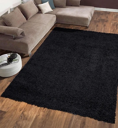 Ottomanson Doux Shag Antidérapant à l'Envers en Caoutchouc Tapis pour Couloir et Salle de Bain, Zone Tapis pour Salon, Chambre à Coucher, Salle à Manger