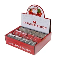 Assorted White Pattern Burlap Ribbon (2.5" X 3 Y) (12/Pdq) - Set of 12