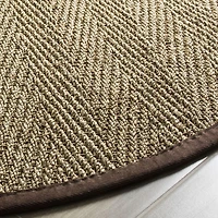 Safavieh Natural Fiber Maisy Border Area Rug, Natural / Grey, 8' X 10'