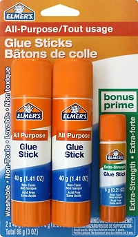 Elmer's 2 x 40g All Purpose + 6g Extra Strength Glue Sticks