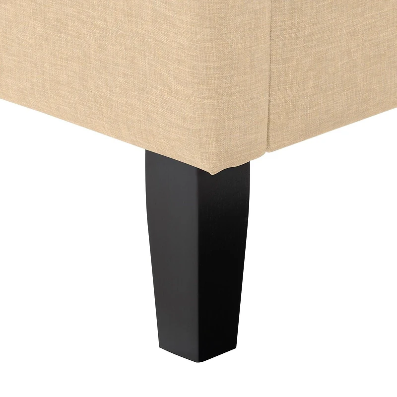 Cadre de lit plateforme rembourré CorLiving Nova Ridge pour adulte avec tête de lit (sans sommier)