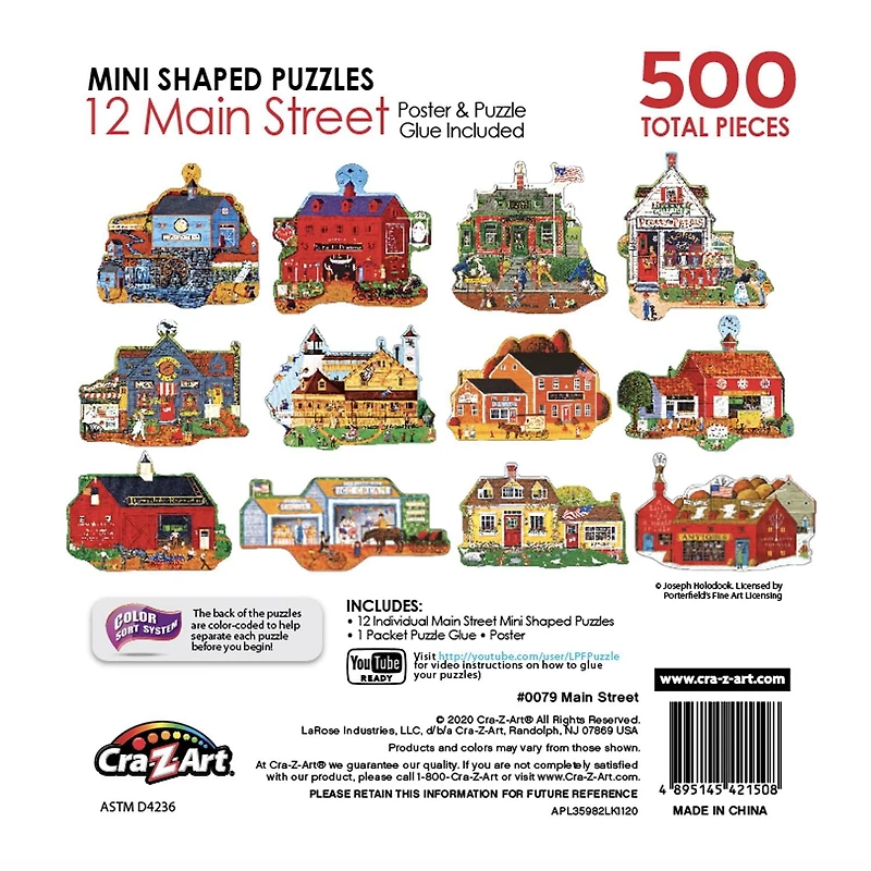 Cra-Z-Art 12 Puzzles - Rue Principale