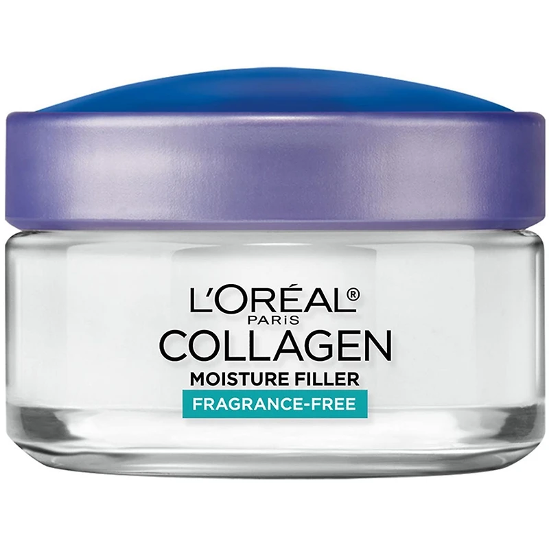 L'Oreal Paris Anti Aging Face Moisturizer Day Cream with Collagen, Fragrance Free, 50mL