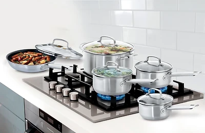 10pc Advantage Pro Stainless-Steel Cookware Set, 10 Pc Cookware Set