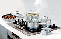 10pc Advantage Pro Stainless-Steel Cookware Set, 10 Pc Cookware Set