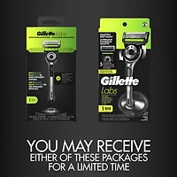 GilletteLabs with Exfoliating Bar by Gillette Razor for Men - 1 Handle, 1 Razor Blade Refill, Includes Premium Magnetic Stand, 1CT