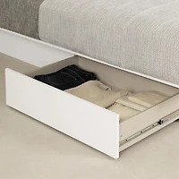 Meubles South Shore Fusion Lit plateforme 2 tiroirs Blanc