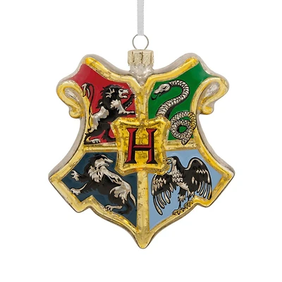 Décoration Hallmark de Noël (Écusson Poudlard, Harry Potter, verre soufflé)