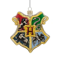 Décoration Hallmark de Noël (Écusson Poudlard, Harry Potter, verre soufflé)