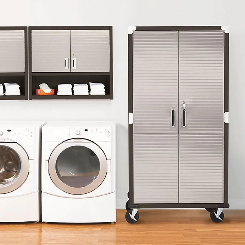Armoire de rangement roulante UltraHD, Graphite, 91 cm (L) x 46 cm (P) x 183 cm (H)