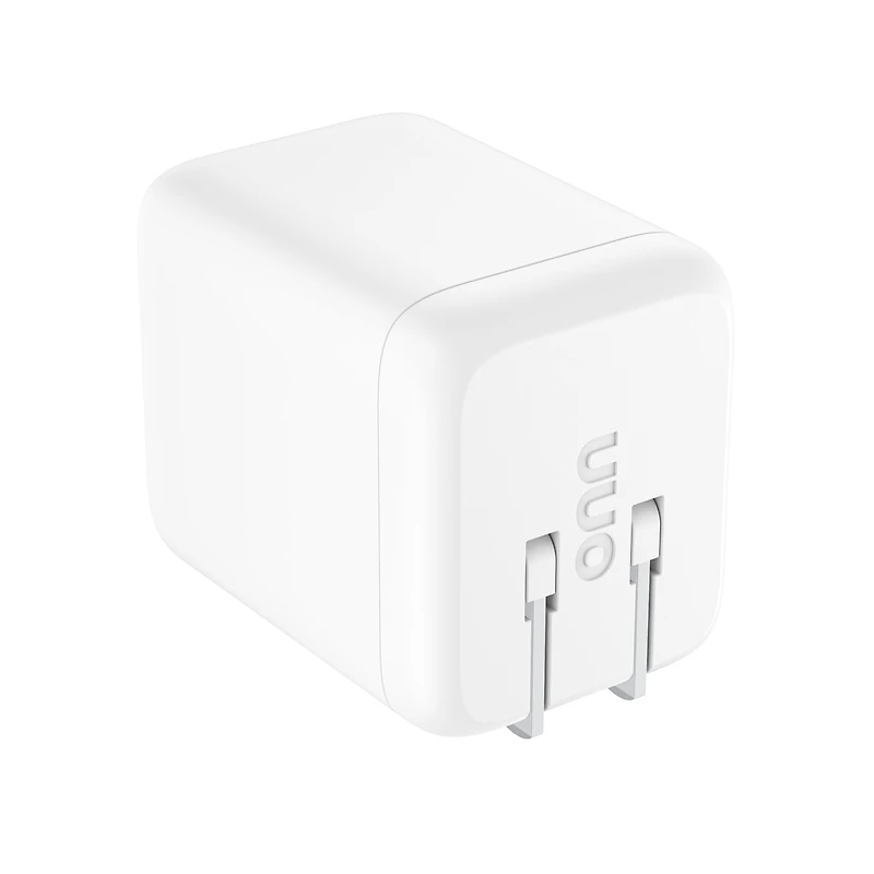 Chargeur mural multi-ports onn 62 W, ​​charge rapide, USB-C/USB-A, certifié USB-IF, prise pliable, blanc