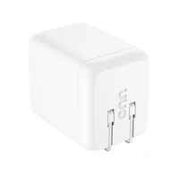 Chargeur mural multi-ports onn 62 W, ​​charge rapide, USB-C/USB-A, certifié USB-IF, prise pliable, blanc