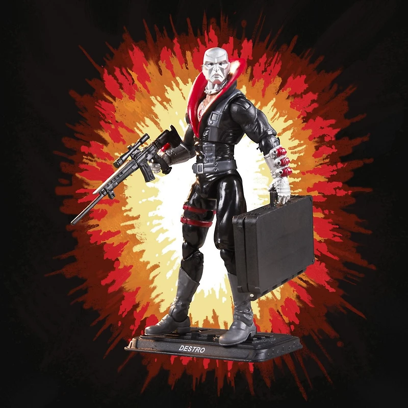 G.I. Joe Retro Collection Destro Toy 3.75-Inch-Scale Collectible Action Figure with Multiple Accessories, Toys for Kids Ages 4 and Up