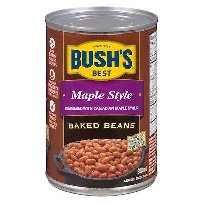 Boîte de fèves à l’érable Best de BUSH'S de façon érablière 398 ml