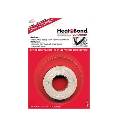 HeatnBond® Ultra Hold Iron‑On Adhesive Tape, 10 mm × 9 m (3/8″ × 10 yd), 10mm
