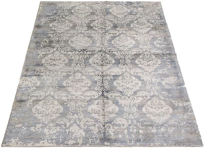 ECARPETGALLERY 5'0" x 7'11"  Transitional Galleria Hand Loomed Area Rug for Living Room, Dining Room and Bedroom in Grey
