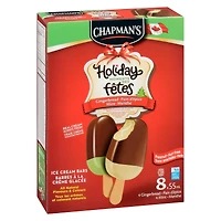 Chapman's Holiday Moments Gingerbread & Mint Ice Cream Bars in a Box, 8 x 55mL