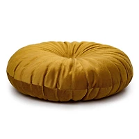 Truu Design Coussin décoratif rond en faux velours