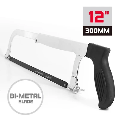 Swiss Tech 12" Steel Hacksaw, Bi-Metal Blade