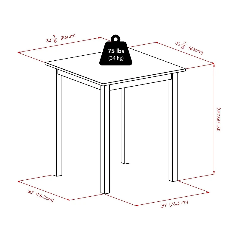 Parkland 5pc High table with baskets, item 94559