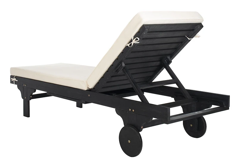 SAFAVIEH Newport Outdoor Lounge Chair Black/Beige