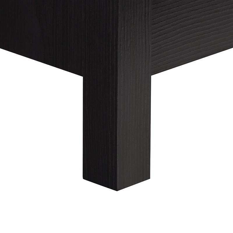 CorLiving Boston Modern Engineered Wood 6 Drawer Wide Adult Dresser with Interlocking Drawers, Black