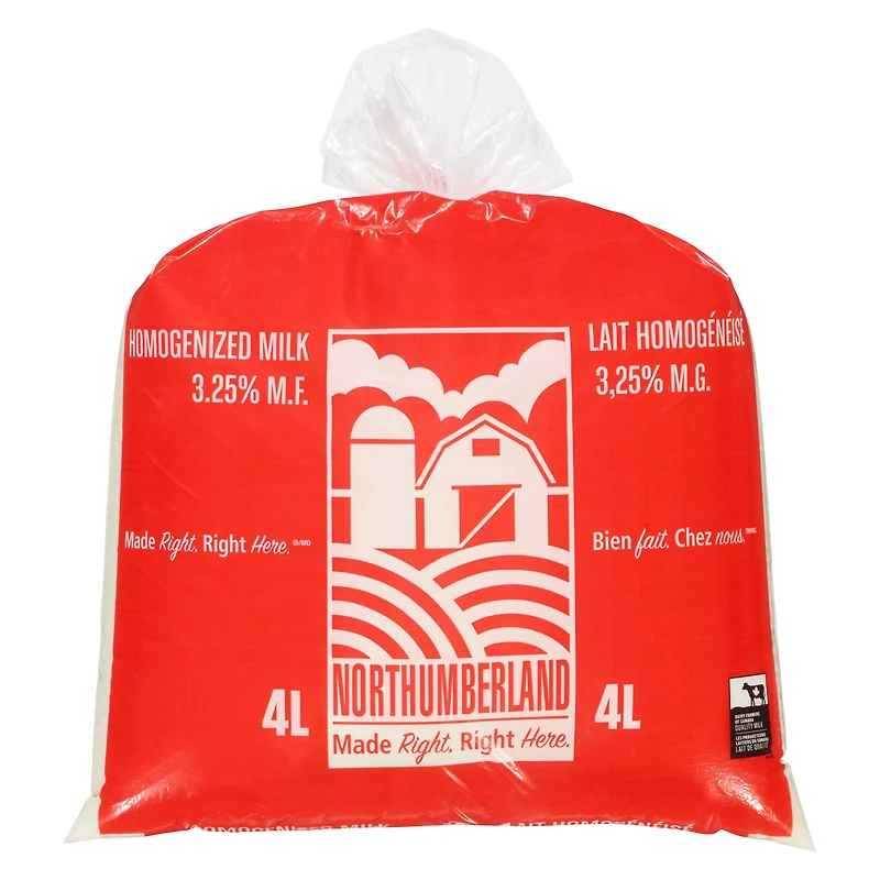 Lait homogénéisé 3,25 % Northumberland 4 L en sac