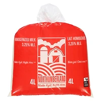 Lait homogénéisé 3,25 % Northumberland 4 L en sac