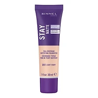 Rimmel Stay Matte Foundation, lightweight, silky formula, light liquid mousse and anti-pollution complex, 24H wear, 100% Cruelty-Free, Fresh & natural matte finish