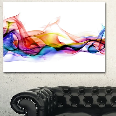 Design Art Abstract Smoke Contemporary Artwork Canvas Print