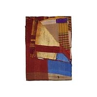 JETÉ EN SOIE RÉTRO KANTHA 50"X70